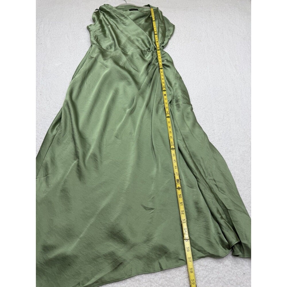 Abercrombie & Fitch Maxi Dress Green Cowl Neck Draped Wedding Preppy Size XL - Picture 4 of 13
